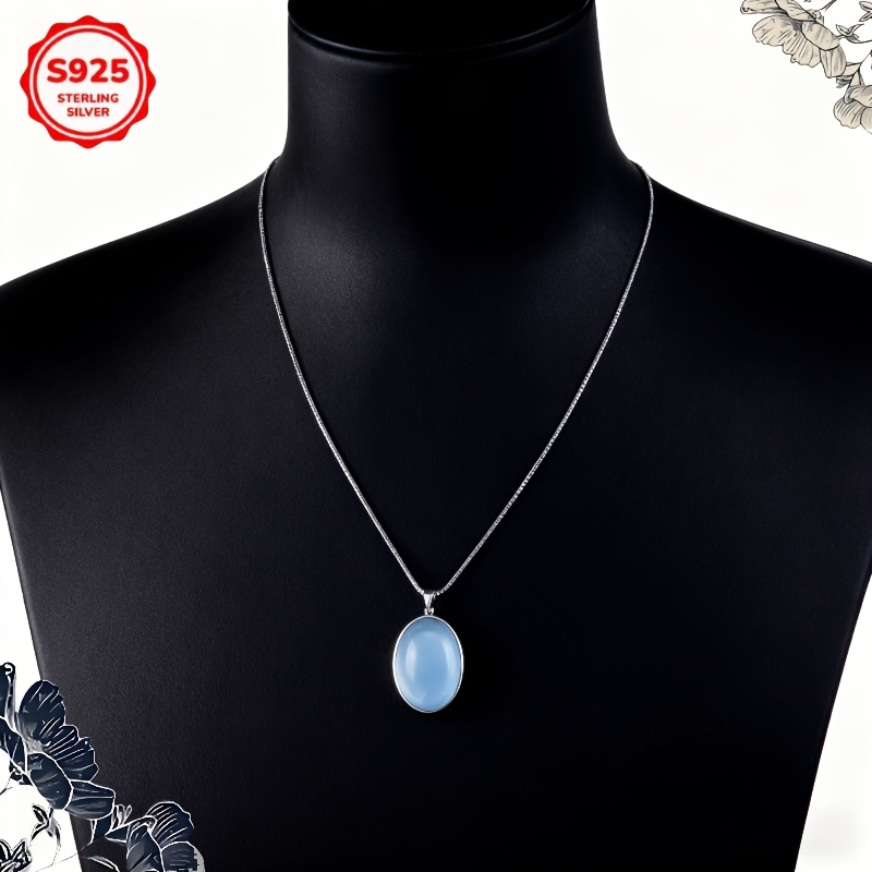 Unisex 925 Silver Box Chain with Blingbling Zirconia Pendant Necklace